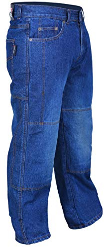 RAC3 Original Mens Motorbike Protective Blue Denim Armoured Lining Jeans Trousers