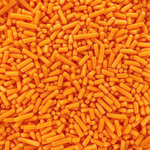 A Pinch Of - Strands - Halloween Orange Cake Topper Sprinkles 30g - Edible Matt Cupcake Decorations - Party Sprinkles, Halloween Themed Cakes And Bakes