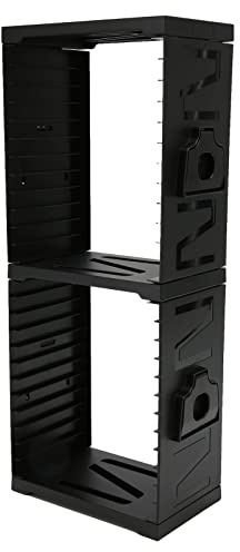 de Support de Stockage de Jeux Vidéo pour PS5 pour PS4 pour One, de Stockage de Jeux jusqu'à 24 Jeux 4 Contrôleurs 2 Casques Cadeaux de Joueur Double Couche