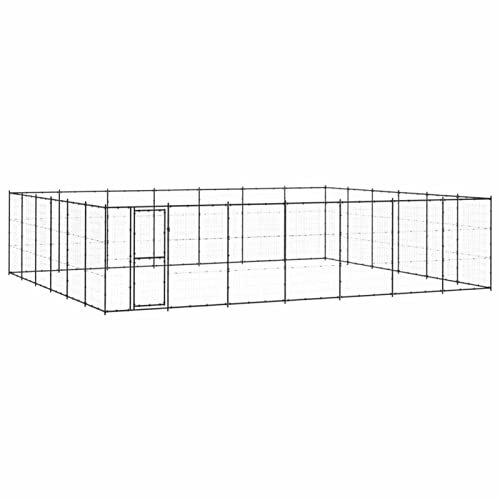 Camerina Outdoor-Hundezwinger Dog House Outdoor Pet Comfort Katzengehege Hundeauslauf DraußEn Tiergehege Stahl 50,82 m²