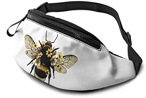 Bauchtasche Flauschige Hummel Sporttasche Verstellbarer,Stylisch Lauftasche Für Hundetraining Sport Camping 14X35cm