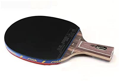 XaEjNzwDT Palas Ping Pong Ping Pong Set de Ping Pong 5-Star Table Tennis Pro Carbon Ping Pong Bat, Negro/Rojo(Color:A2)