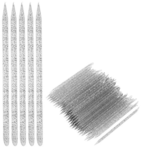 Cuticle Pusher, 100pcs Nail Care Cuticle Pusher Cuticle Sticks Cuticle Pusher Tool Double Sided for Cleaning Crafting, Applying Nail Strips Waxing Scraping Paint (Black)