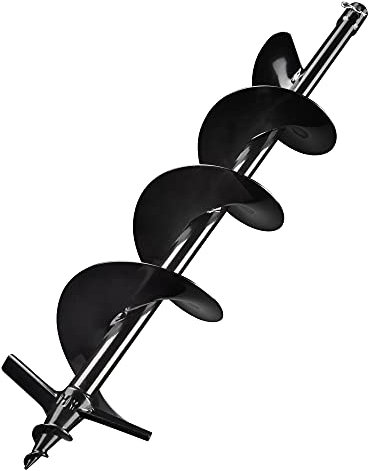 NINGXUE Earth Auger Bit Fence Post Hole Digger Drill Bit for Common Hand-held Post-Hole Diggers with 3/4 Shaft Gardening Planting DIY Projects (31.5 D x 6 W)