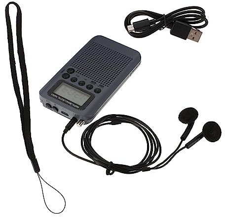 DOITOOL Tragbares Am Mini Band Stereo Radio Ohne Batterie Kompaktes Design Für Outdoor Mit Kopfhöreranschluss Automatischer Stationsspeicherung Verbesserte