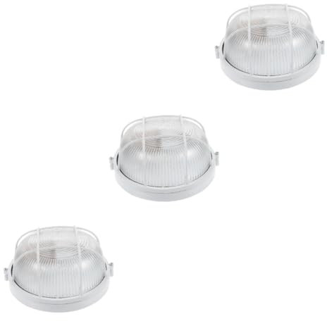 Toddmomy 3 Stück Anti-Nebelscheinwerfer LED -Lampe Wandleuchte wandlampe lampenschirm Austausch der Saunaleuchte Multifunktions-Saunalicht Lampen für die Sauna Rahmen aus Zinklegierung Weiß
