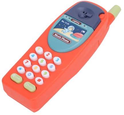 Naroote Téléphone Jouet pour Enfants, Téléphone Jouet pour Enfants Stimule la possibilité d'imiter simulé pour la Première éducation (Rouge)