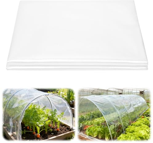 APXEL Trasparente Telo per Serra, 2 x 6M Pellicola in polietilene, Impermeabile Teli Protettivi Riutilizzabile, Resistente agli Strappi, Adatto per giardinaggio, agricoltura, edilizia, serre