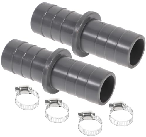 Générique 2 Jeux de Raccords de Tuyau de Vidange 21Mm pour Lave-Linge et Lave-Vaisselle Adaptateurs en ABS Résistants aux Chocs avec 4 Colliers de Serrage en Acier Inoxydable Extension