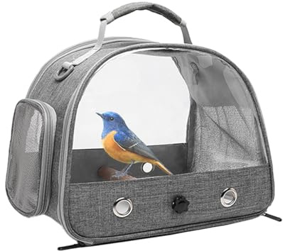 Sac De Transport D'oiseaux – Cage De Voyage Pliable Pour Perroquet, Caisse Portable Équipée D'un Perchoir, Support Léger Pour Animaux De Compagnie | Scénario De Voyage Pour Perruches, Perroquets, Oise
