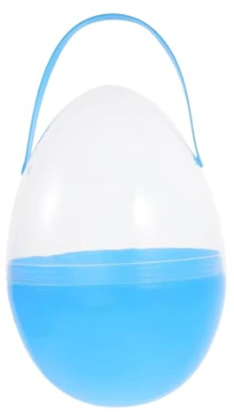 MotiveTech Contenitore a forma di Pasqua, d'uovo, riempitivo per cestini pasquali per la casa primaverile, Blu
