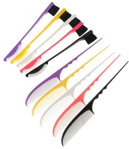 Hohopeti 5pares Cepillo y Peine para Cejas Cepillo Cejas de Doble Cara Peine para Mujer de Herramientas de Peinado para Casa
