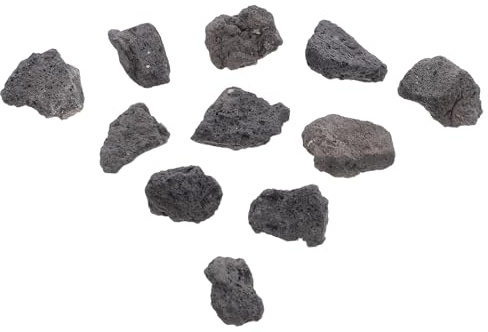 Gatuida Natural Volcanic Stone Aquarium Decoration 200g Pack, Porous Black Lava Rocks for Fish Tank and Plant Pots, 2-4cm Aquarium Volcanic Rocks for Aquascaping and Garden Use