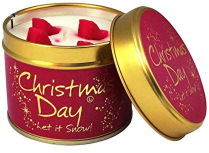 Lily-Flame Christmas Day Candle Tin