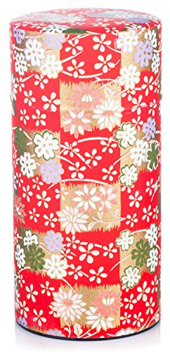 Large Red Japanese Tea Caddy