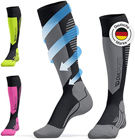 Diasports Skisocken für Herren und Damen | Ideal für Kalte Temperaturen Mit Zusätzlicher Kompression | Snowboardsocken, Kinder-Skisocken, Ski Socks [1 Paar]