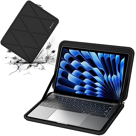 Smatree Funda de Funda Dura para portátil de 15, para 15 Macbook Air M4 2025,Apple 2023 MacBook Air M2 15.3, 15.6 Samsung Galaxy Book 2 Pro 360 Bolsa, DELL XPS 15 Notebook Carrying Case
