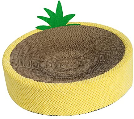 perfk Katzen-Kratzunterlage, Kratzbrett, Kätzchen-Schlafnest, rundes Wellmaterial für Katzen zum Kratzen der Pfoten, Kreis, 40,6 x 10,2 cm, Katzenspielzeug
