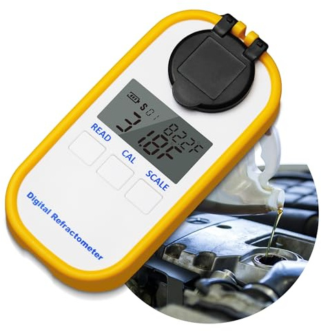 AMTAST Digital Kühlmittel Refraktometer für Auto Frostschutzmittel Harnstoff Tester Hand-Held Anti-Frost Refraktometer Antifreeze Lösung Reiniger