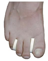 Dr. Jill's Foot Pads, YJ44-9071, Toe Separator Pad 1/4 Foam (100 Pack) with Tail
