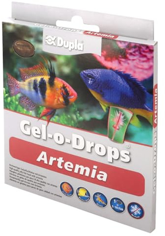 Dupla Prydnadsfiskmat Gel-o-Drops Artemia – 12 x 2 g – de medföljande vuxna salinkräftorna är rika på proteiner