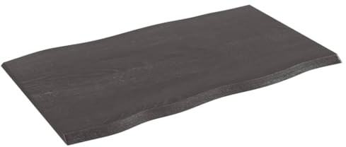 TJROO Tischplatte Dunkelgrau 100x60x2 cm Massives Eichenholz Tischplatten Table Top Esstiach Esstischplatte Möbelplatten Deckplatte Holzplatten Schreibtischplatten Massivholzplatte