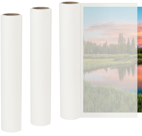 MUNGHOK 3 Stück 20m x 30cm Transparentpapier Rolle, Skizzenrolle 24 g/m² Seidenpapier Pauspapier Malpapier Rolle, Schnittmusterpapier Architektenpapier Rolle für Zeichnen Skizzieren Verpacken