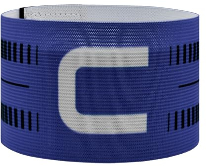 Mezeic Captain Armband, Unisex C Captain Armbands Soccer Football Player Captain's Arm Bands Sport Team Training for Youth and Adult - Blue