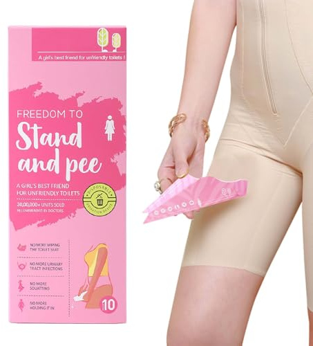 10 Frauen Pee Trichter - Wasserdichter Papier Vertikaler Uriniertrichter | Tragbares Uriniergerät | Weiblicher Urin-Papiertrichter Urinbecher, Campingtoilette Gadgets für Frauen, Mädchen, Schwangere
