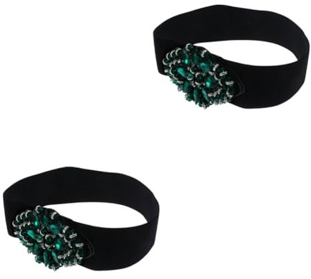 WRITWAA 2 Stück Gürtelbund Strass Taillenband Kleid Kummerbund Breites Taillenband Frau Kummerbund Kleid Gürtel Strass Mantelgürtel