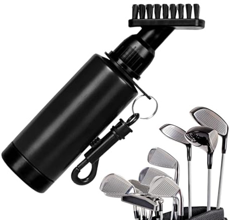Outil de brosse de golf | Brosse de nettoyage de rainures de golf avec réservoir étanche, porte-clés gadget de nettoyage pour fer à repasser, bois, putter