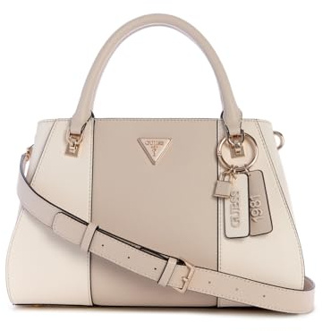 GUESS Noelle Ii Luxury Satchel, Blanc/Off White, Einheitsgröße