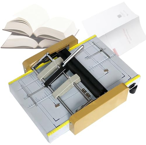 Grapadora eléctrica para libros A3, máquina encuadernadora de folletos de 12,4 × 17,3 (máximo 31,5 cm × 44 cm), equipo de grapado para el hogar, la escuela y la oficina