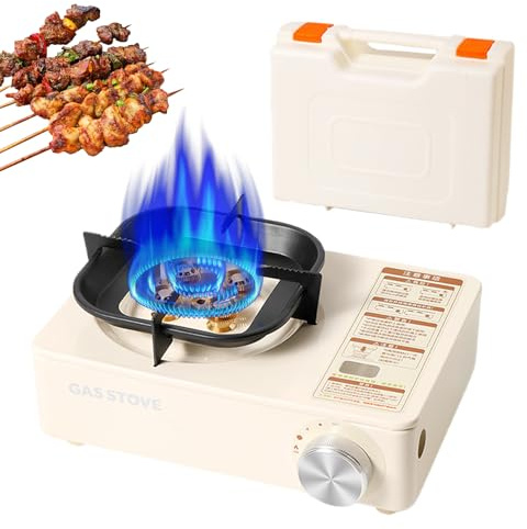 Fornello portatile | Fornello da campeggio con custodia per il trasporto, 6000 W ad alta potenza accensione automatica da cucina per esterni, pentole per escursioni, spedizioni, camper, viaggi, picnic