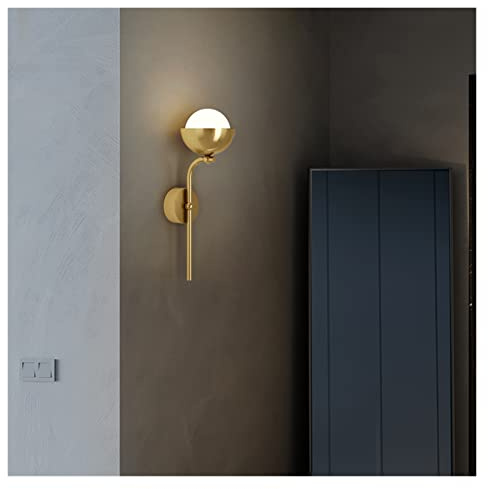 NTALJC Wall, Copper Wall Modern Minimalist Bedroom Bedside Aisle G9 Light Source Wall,Wall