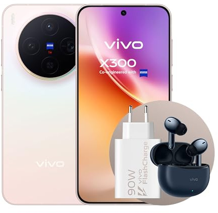 vivo X300 5G, Cameraphone con fotocamera principale ZEISS da 200 MP, 16+16GB RAM，512GB ROM, schermo piatto da 6,31 pollici, Dimensity 9500, IP68 e IP69, NFC