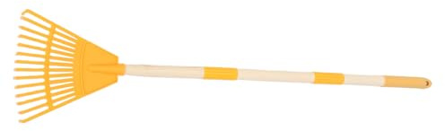 Mikikit Rastrello in Plastica con 14 Denti Staccabile Rastrello Ergonomico per Piccoli Spazi Verdi Pulizia Foglie e Detriti Strumento Compatto per Prato Cortile e Aiuole Colore