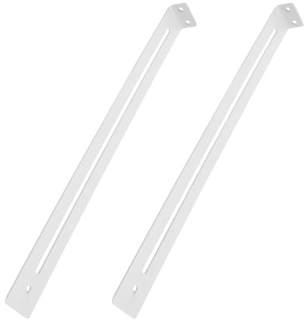 Vaguelly Kit de 2 Soportes Metálicos para Cajones de Cocina Soporte Reforzado para Rieles y Guías Piezas de Repuesto para Reparación de Cajones de Madera y MDF Color Blanco Instalación