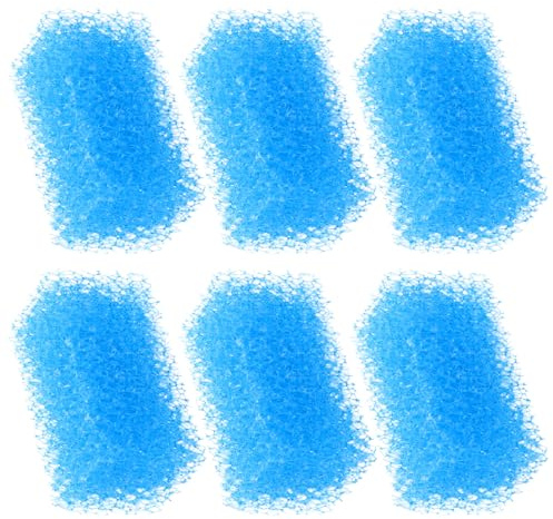 UTHCLO 6 Unidades Filtro de Esponja para Acuario y Estanque Material Filtrante Bioquímico de Alta Densidad Compatible Modelos 5000F-5200F Almohadillas Repuesto para Filtración de Agua