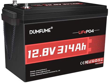 Batterie Lithium 12V 314Ah (300Ah) LiFePO4, 4,01 kWh BMS 200A