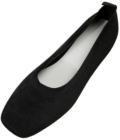 Bailarinas para mujer, zapatos planos, zapatos de baile, zapatos medievales, cómodos, suaves, de verano, ballet, elegantes, para gimnasia, para traje regional, 001 Negro, 41 EU