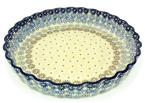 Bunzlauer keramik Tarte- oder Quicheform 26,5 cm (Dekor Astern)
