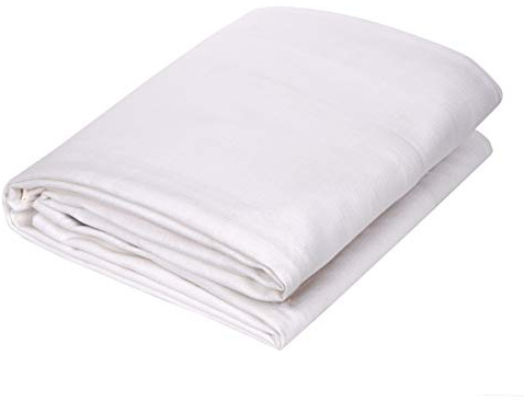 Urban Villa Cotton Thermal Blanket Made from 100% Soft Premium Cotton, Plain Weave, White, Twin 66x 90, Perfect for Layering in Bed, LINT Free