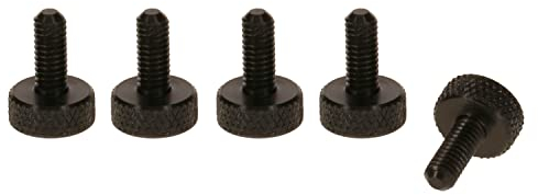 PrecisionGeek Vis à oreilles Aluminium M6 x 10mm Anodisé Noir Lot de 5