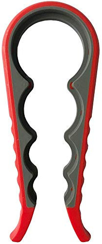 YSYPET, apribottiglie in plastica 4 in 1, pratico apribottiglie/lattine e barattoli, per acqua soda, vino rosso, multifunzione, strumento da cucina (rosso)