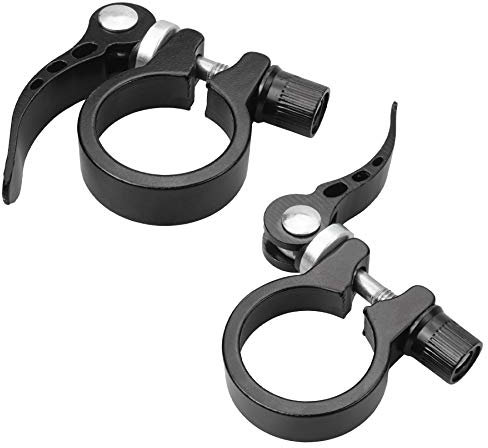 YEYIT 2 Fahrrad-Sattelstützen-Klemmen, Schnellspanner-Rohrklemme, Aluminiumlegierung, Sattelclip, 28,6 mm, 31,8 mm, geeignet für 25,4/27,2/28,6 mm Fahrrad-Sattelstützen.