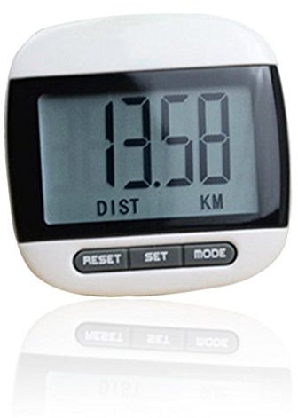 JYT GROUP - Pedometro multifunzione con display LCD, contapassi, contapassi, camminata, contatore della distanza calorie, colore: Nero