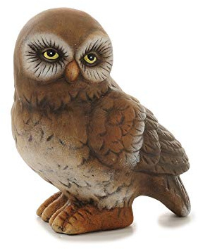 ES Deko Figur Eule 15 cm, Keramik Dekofigur Vogel Greifvogel Tier Eulen Figuren