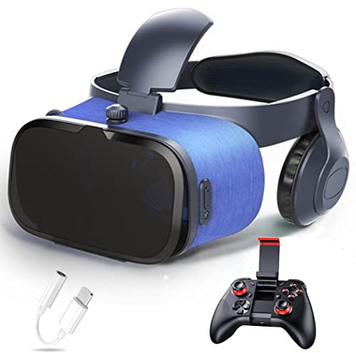 Lunette 3D VR, Casque de Réalité Virtuelle, Casque VR, Contrôleur Bluetooth Smartphone pour iPhone 13 Pro Max/13 Pro/13/12/11, pour Samsung Galaxy S21, Huawei, Xiaomi séries ( Color : B , Size : Ios )