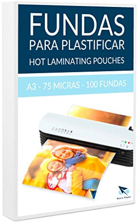 Raylu Paper® - Förpackning med 100 plastfodral, transparent, blank finish, termisk mjukningsfolie, plastfolie, plastfolie